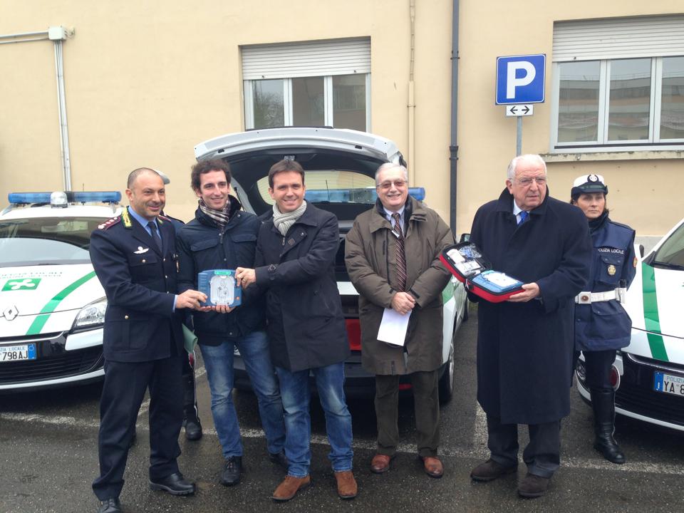 Donazione DAE Polizia Municipale Pavia